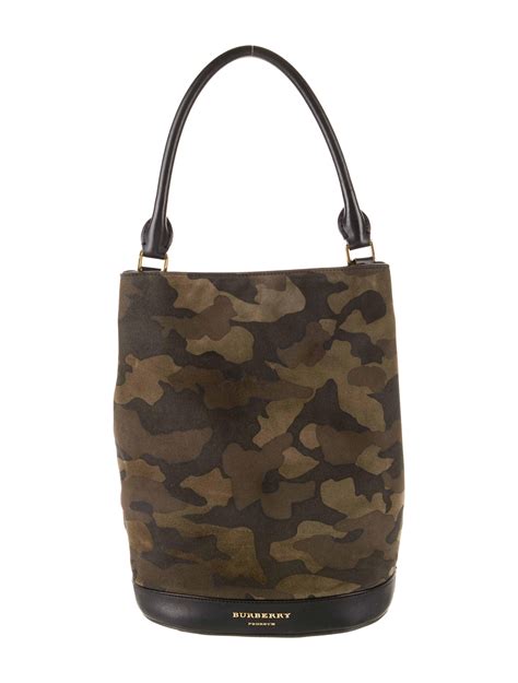 burberry green the bucket bag in camo|Burberry Prorsum Suede Camo Bucket Bag .